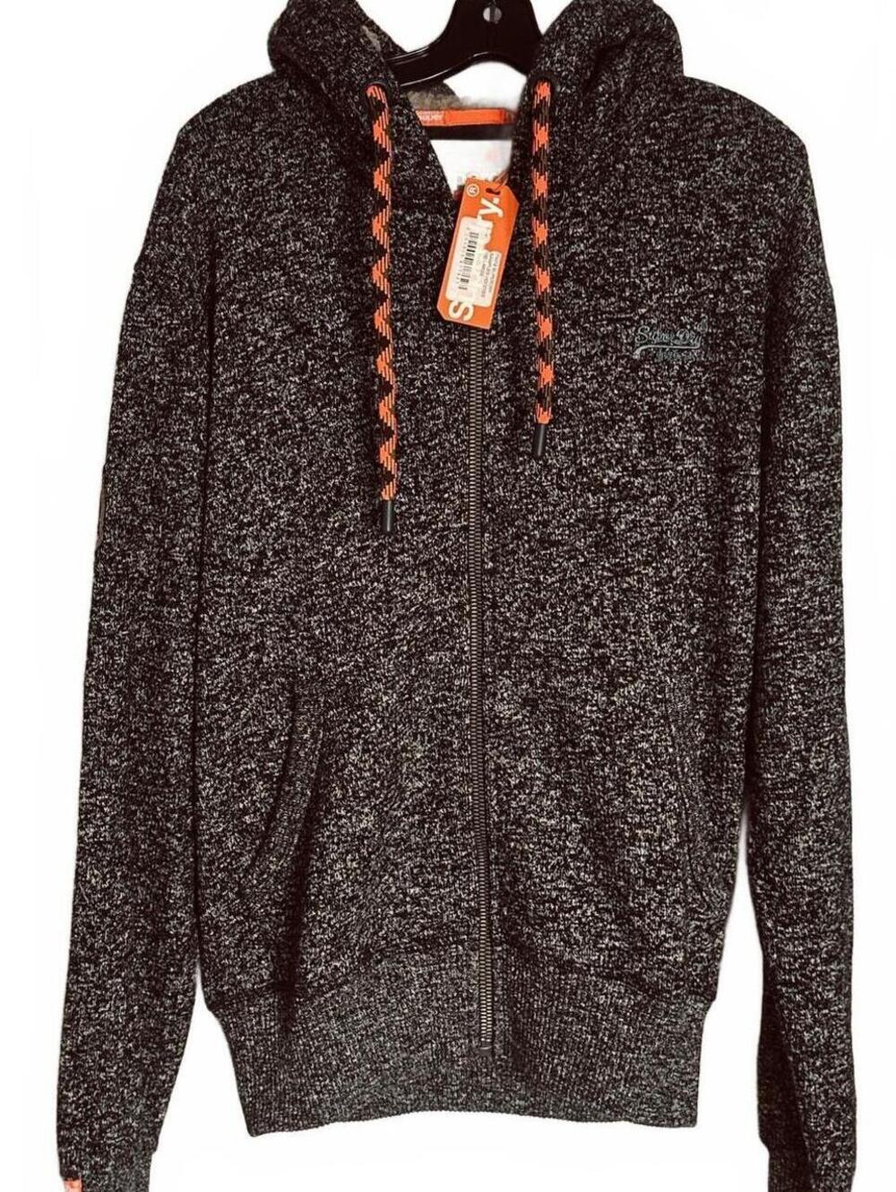 Superdry Orange Label Mountain ZipHoodCo. Full Zip Fleece Hooded Sweatshirt - L